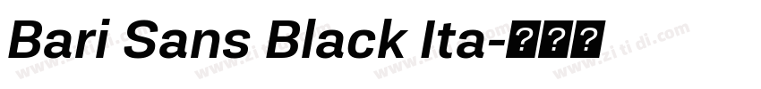 Bari Sans Black Ita字体转换